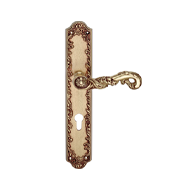 POESIA Lever Handle on Plate in Gold Pl